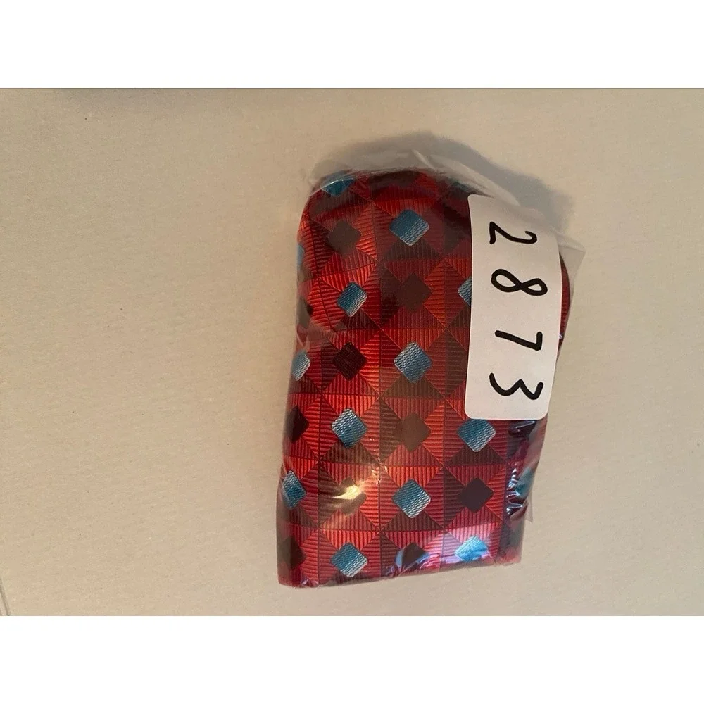 Crazy Horse Red Geometric Diamond Silk Tie A Claiborne Company‎ Mens Necktie